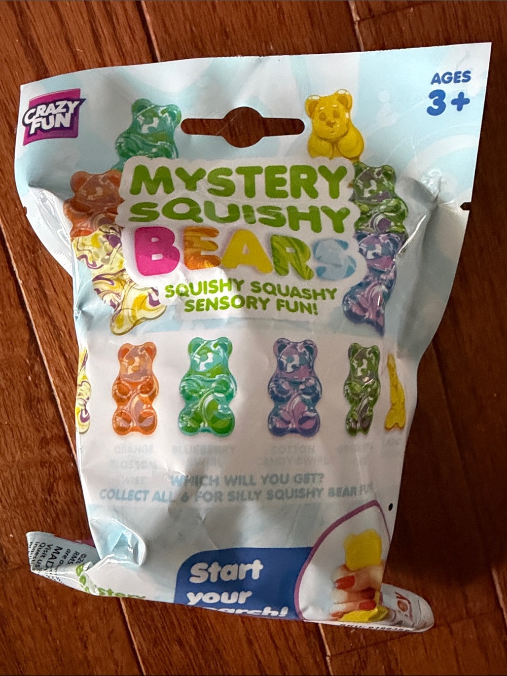 Mystery Squishy Bears - Green & Yellow Squishy Toy (Ages 3+)